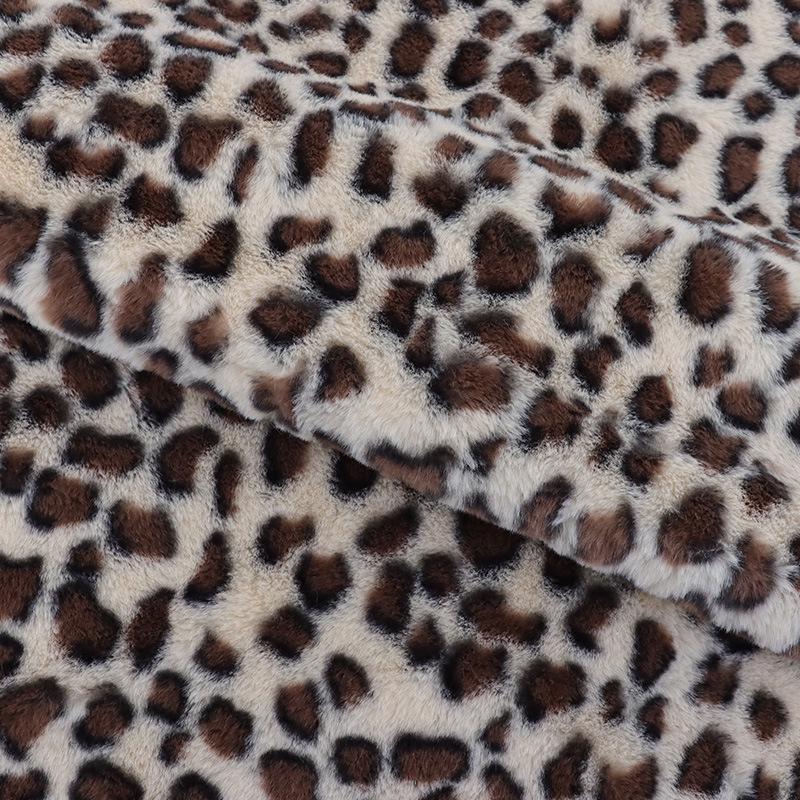 800g Leopard Print Rabbit Fur Fabric: Blanket, Toy, Pillow, Homewear, Kids' Wear, Coat, Hat.