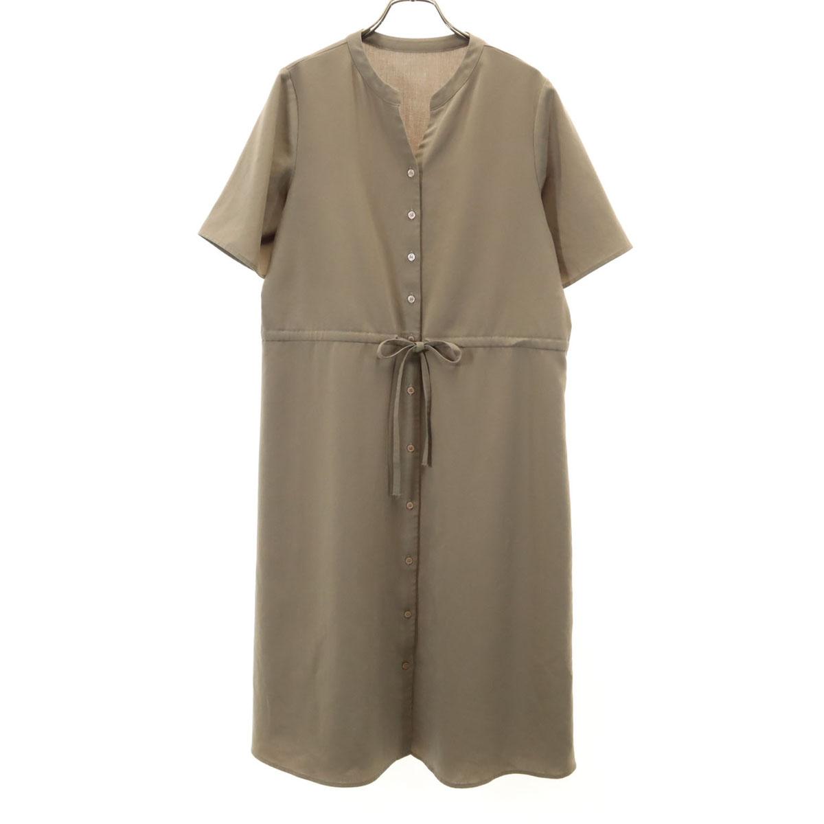 

closet story UNITED ARROWS Платье с коротким рукавом Бежевый Женский Б/у