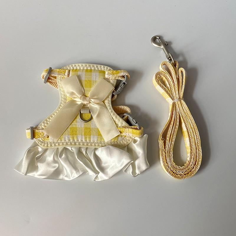 Adorable Korean-Style Vest Harness for Small Pets Small (1-5 lbs) жёлтый