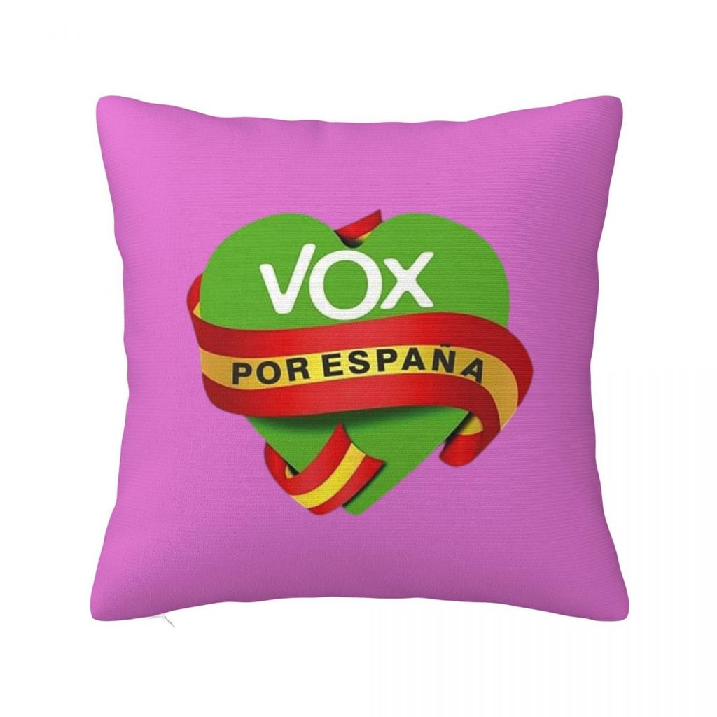 Espana Vox Logo Spaanse Politieke Partij Spaanse Vierkante Kussensloop Kussenhoes Kussensloop Sierkussenhoes voor Huis Slaapkamer