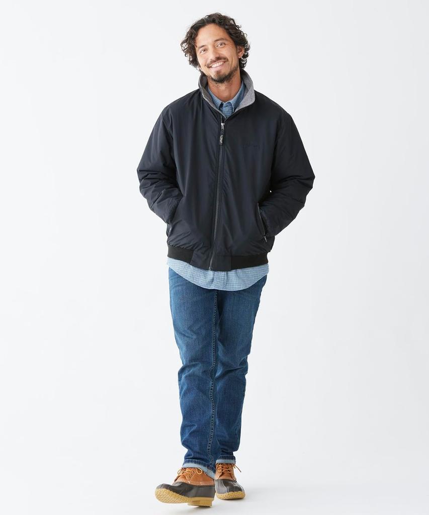 LL Bean US Fit Size Navy 0UF4322004 Men's Warm-Up Jacket, Regular, M, Blue,
