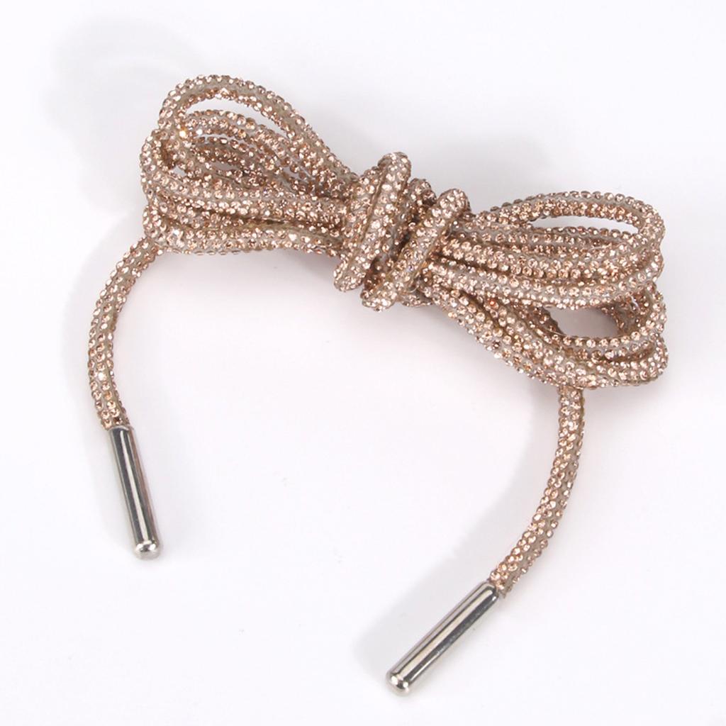 1 PAIO Lacci Glitterati, Lacci di Ricambio con Strass di Cristallo, Cordini Decorativi con Strass di Diamante per Felpe Decorative, Cinture Fai-da-te