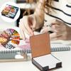 Leather Animals Gem Painting Memo Pad Holder Mosaic Kit Pattern Diamond Art Note Box with 160 Sheets of Paper for DIY Art Craft