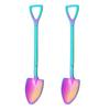 Rainbow Stainless Steel Shovel Spoon Set Ice Cream Stirring Spoon Tool Creative Teaspoon Dessert Coffee Spoon Party Cutlery Set