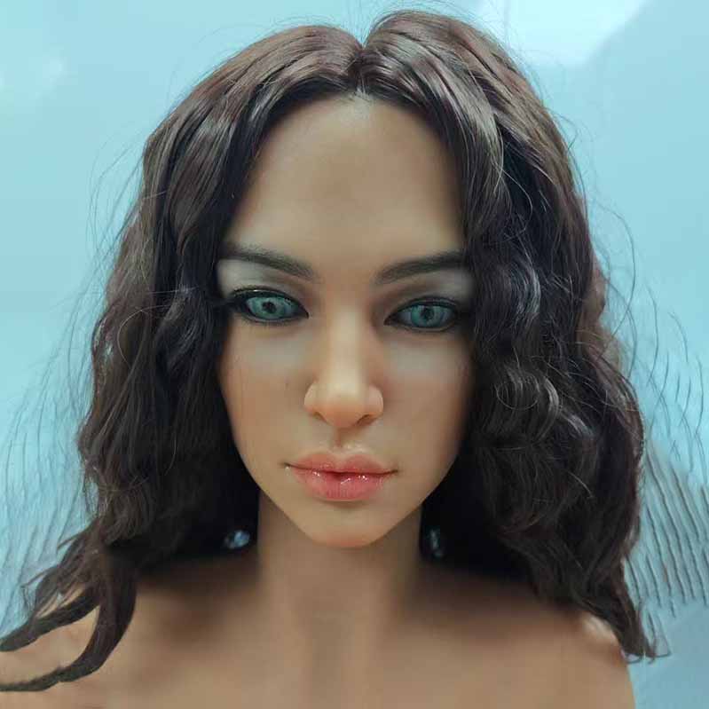 Ultra-realistic Silicone Hand-implanted Hair Semi-permanent Makeup Oral Sex Head (detachable) Suitable for 135-172cm Sex Love Doll Accessory