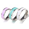 2020 Hot  Lovers Sweetheart Jewelry Valentine Ring Ceramic 316L Stainless Steel Couple Simple  Female Male Memorial Gift