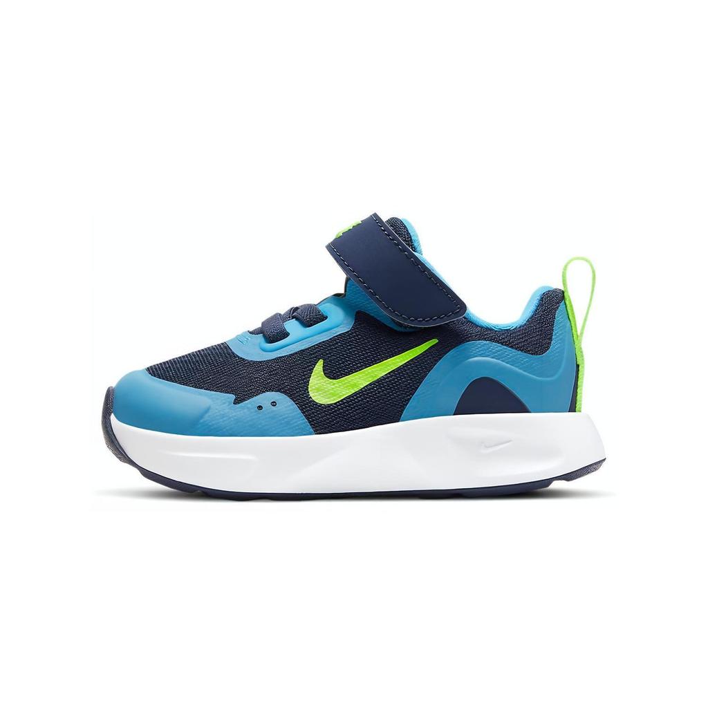 Nike Wearallday Slip Resistant Cushioning Abrasion Resistant Low top Toddler Shoes Blue Green Infant And Toddler CJ3818-400