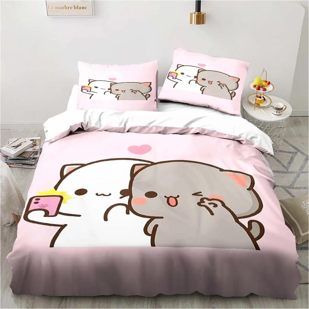 Bubu Dudu Cartoon Cute Bear Kawaii  Duvet Cover Set 3D Print Comforter Cover Bedclothes for Boy Girl Bedding Sets Bedroom Decor