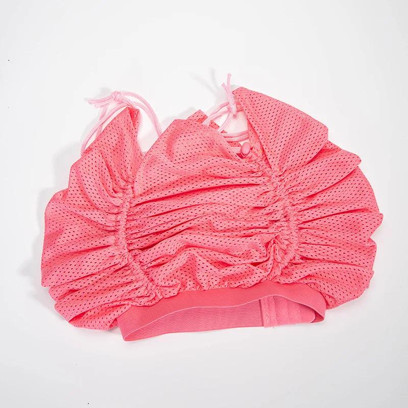 Net Plopping Cap For Drying Curly Hair Adjustable Large Hair Bonnet Mesh Hair Drying Caps Net Plopping Bonnet Bath Shower Cap