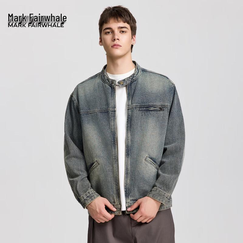 Mark Fairwhale Herren Retro Distressed Jeansjacke