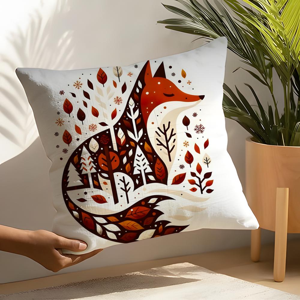3 Classic Snowflake Animal Print Pillow Case Home Living Room Decoration Linen Pillowcover Pillow Cases Cushion Cover