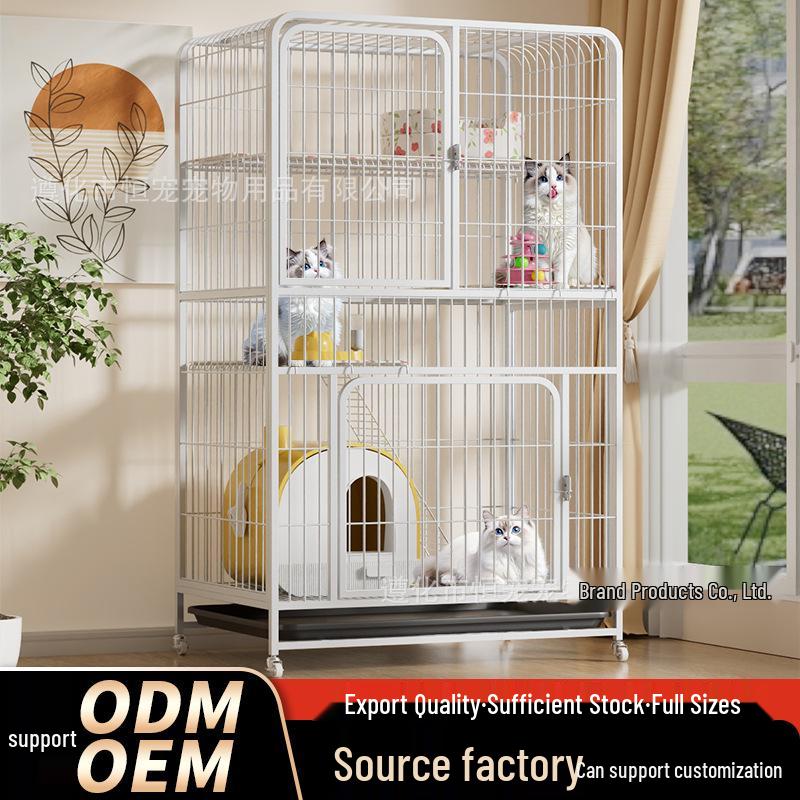 Extra-Large Multi-Layer Indoor Cat Villa with Integrated Toilet
