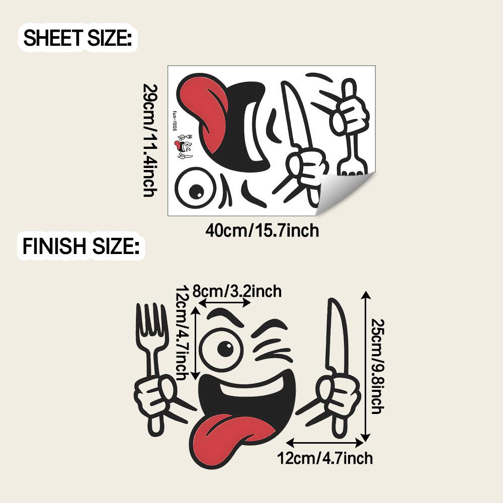 

Персонализированные и Забавные Выражения Человечков Кухонный и Обеденный Зал Фоновое Украшение и Благоустройство Наклейки на Стену