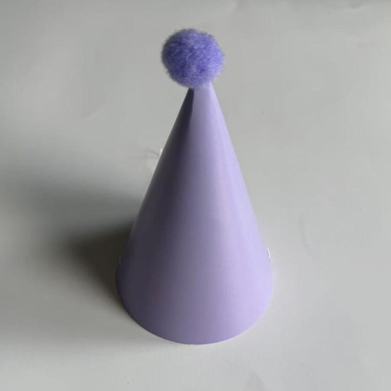 Random Color Hat with Pompoms Colorful Celebration Headpieces Suitable For Birthdays And Themed Celebration
