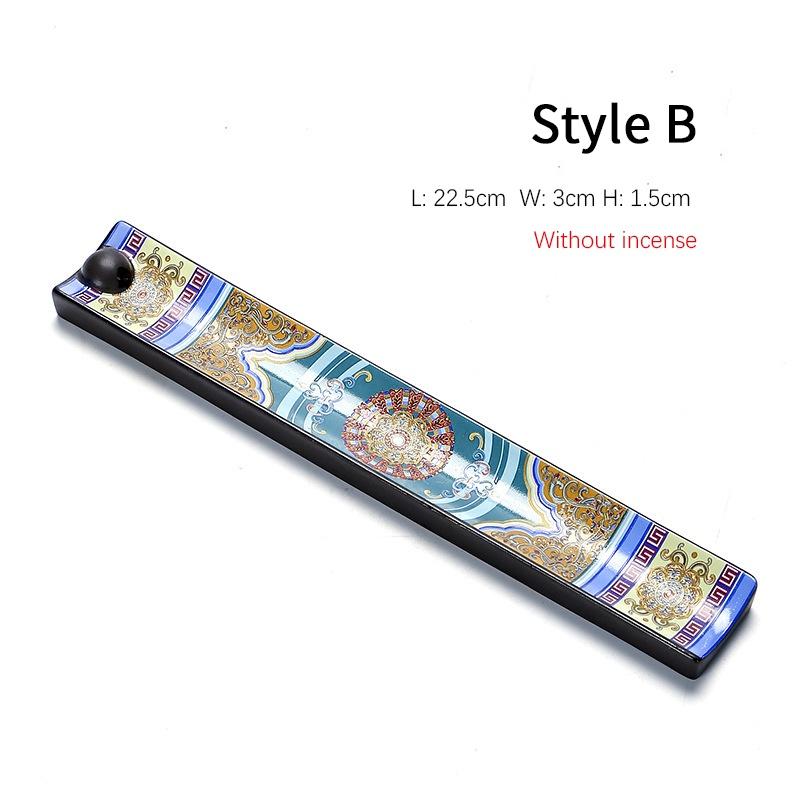 Ceramic Incense Burner Chinese Style Enamel Color Indoor Aromatherapy Burner