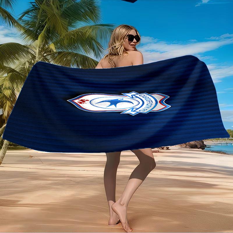 Cardiff Fc Clublogo Strandlaken Microvezel Strandlaken, Lichtgewicht en Sneldrogend, voor Zomervakantie, Zwembad Fan Verjaardagscadeau