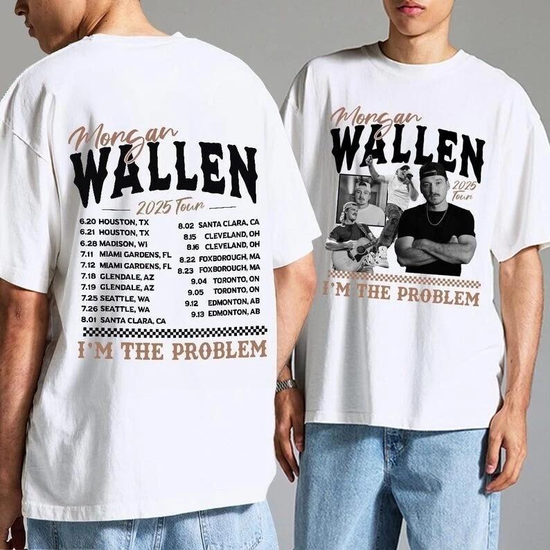 Morgan I m The Problem Tour 2025 T-Shirt, Wallen Concert 2025 Unisex T-Shirt XXL
