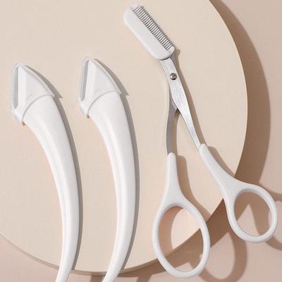 Purecut Augenbrauenpflege-Set Schere + Augenbrauenklinge 2St. Augenbrauenpflege-Werkzeug