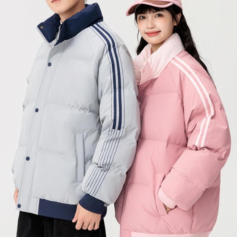 Winter Loose Thickened Men's and Women's Raglan Contrast Color Couple Warm Jacket