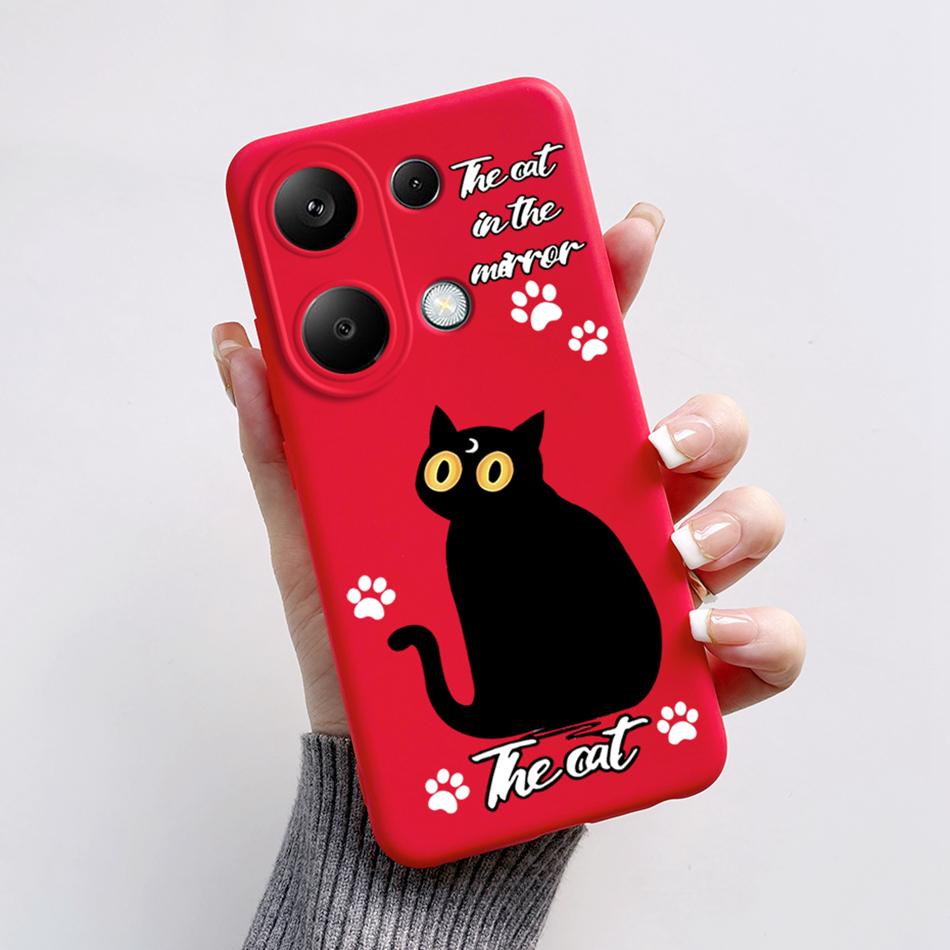 For Poco M6 Pro 4G Case Silicon Cover Soft Bumper for Xiaomi Poco M6 Pro M6Pro 4G Global Phone Cases M 6 Pro Cartoon TPU Shells