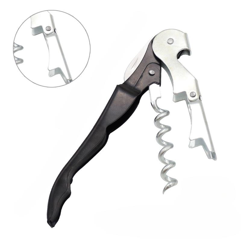 

1 шт. Нож сомелье из нержавеющей стали, открывалка для бутылок, волнистый нож, открывалка для бутылок красного вина, многофункциональный портативный кухонный гаджет