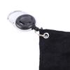1 pcs Double-sided Plush Cotton     Cleaning Towel Cloth with Pulling Rope Buckle(blue )