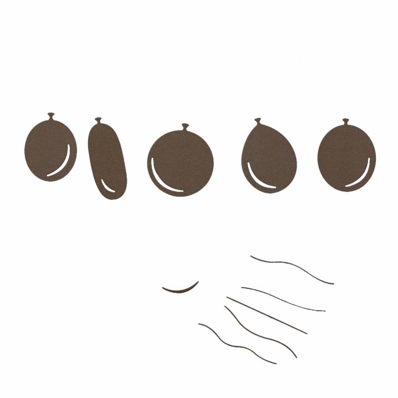 Ballon Set Rahmen Metall Silberfarben Schablone Präge Stanzformen Für DIY Scrapbooking Papier Album Kartenherstellung