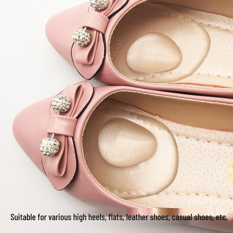 Forefoot Pad Massage Silicone Insole for High Heels – Shock Absorbing, Thickened, Arch Support.