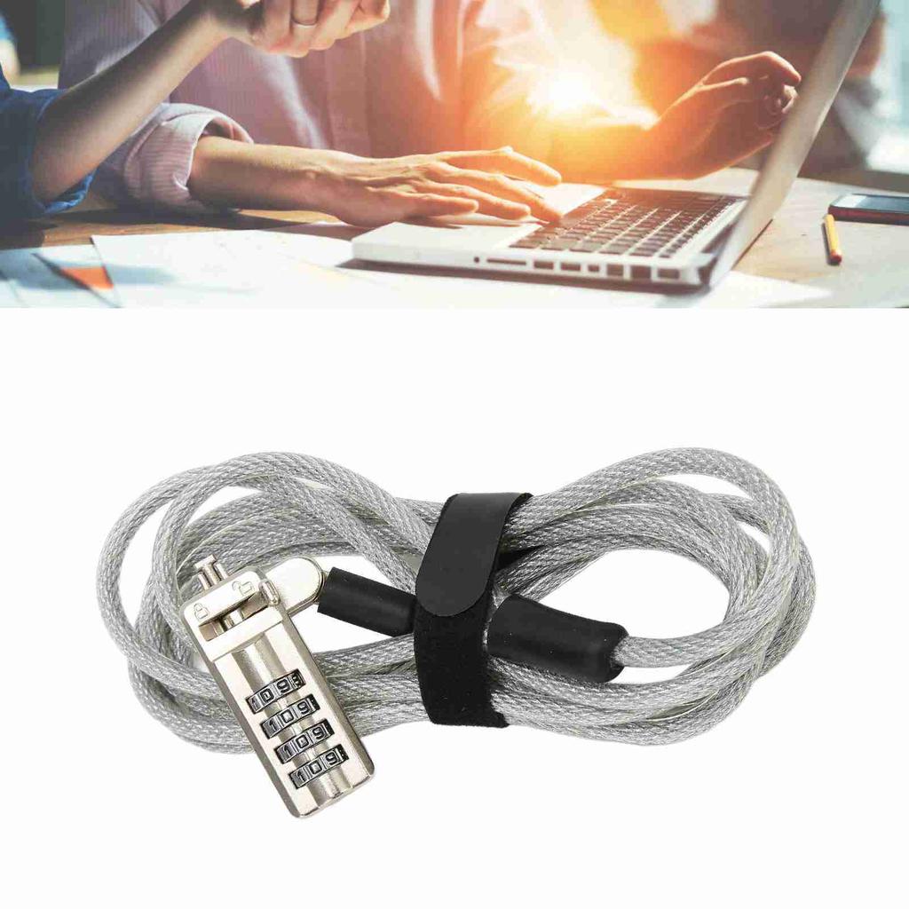 Laptop Cable Lock Theft Deterrent Keyless Lock Laptop Lock Security Cable with 4 Digit Password Protections for