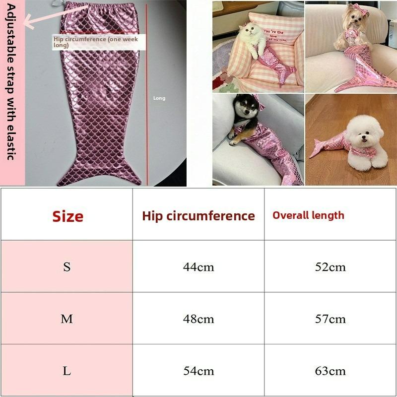 Cane Gatto Animale Aspetto Sirena Divertente Costume da Bagno Indossare Bikini Costume Accessori Coda di Sirena Vestiti