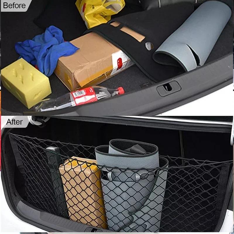 Car Trunk Storage Net Bag Cargo Luggage Nylon Elastic Mesh Hanging Nets Pocket Stowing Tidying Interior Accessories