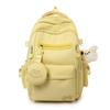 Schoolbag new Korean version solid color small fresh middle and high school students multi-compartment backpack campus ins wind large capacity 