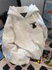 Men’s Trendy Letter Print Loose Fit Hooded Sweatshirt, Autumn/Winter 2025 Hong Kong Style, Versatile for Couples