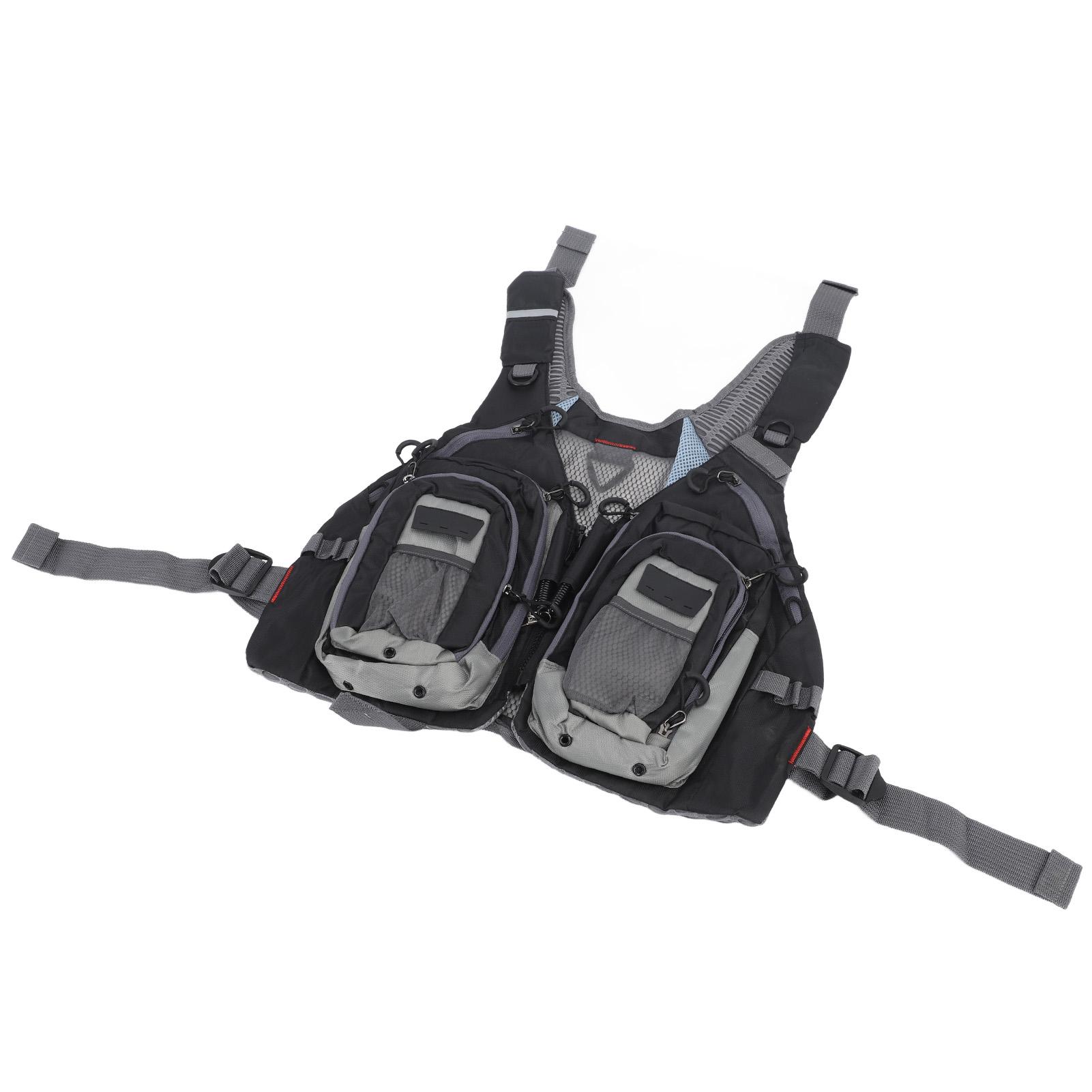 Жилет для нахлыстовой рыбалки Мульти   Удобный Дышащий   Портативный Светоотражающие полосы Рыболовный жилет для мужчин женщин