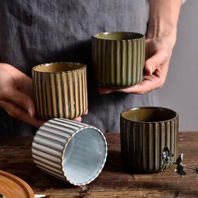 Taza de Té de Cerámica Retro Estilo Japonés Tazas de Té de Porcelana Tazas de Sake Taza de Café Taza de Vino Taza de Agua Taza de Té para la Tarde para el Hogar