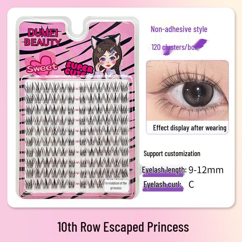 10-Row Autumn Leaf & Sunflower Faux Eyelashes - Flat, Glue-Free