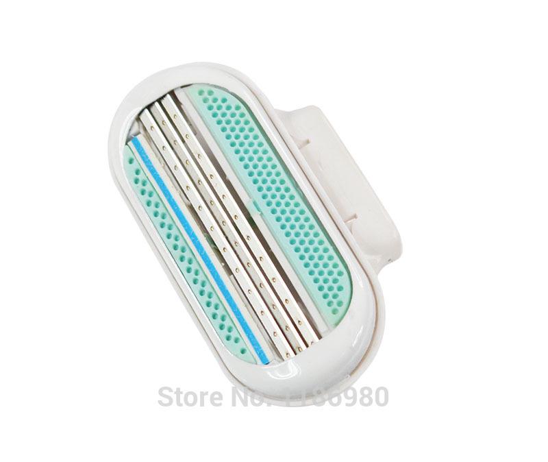 Women's Hair Removal Device - Triple Blade Manual Razor with Handle Set