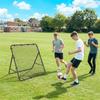 Folding Rebound Net, 5-Angle, 24 Elastic Cords, Football, Steel, 120 X 73 X 112 Cm, Black
