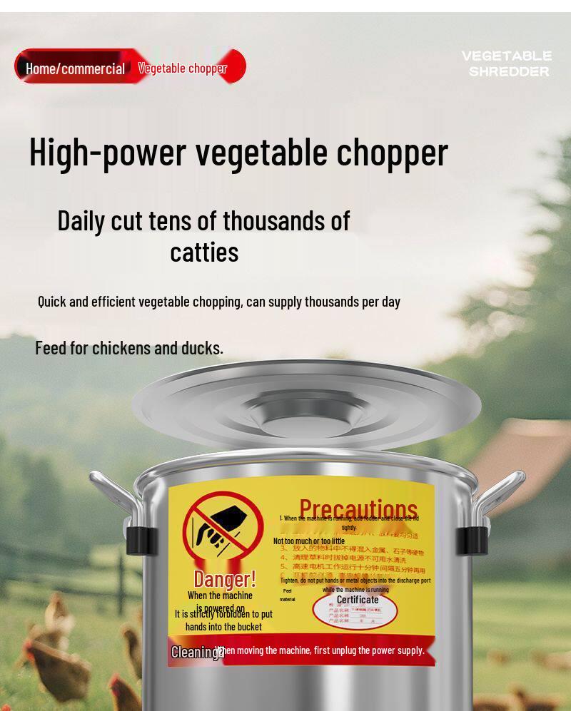 Stainless Steel Vegetable and Fodder Chopper for Poultry