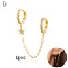 925 Silver Needle Vintage Gold Earrings Luxury Long Chain Tassel Crystal Hoop Earrings for Women Party Trend Jewelry