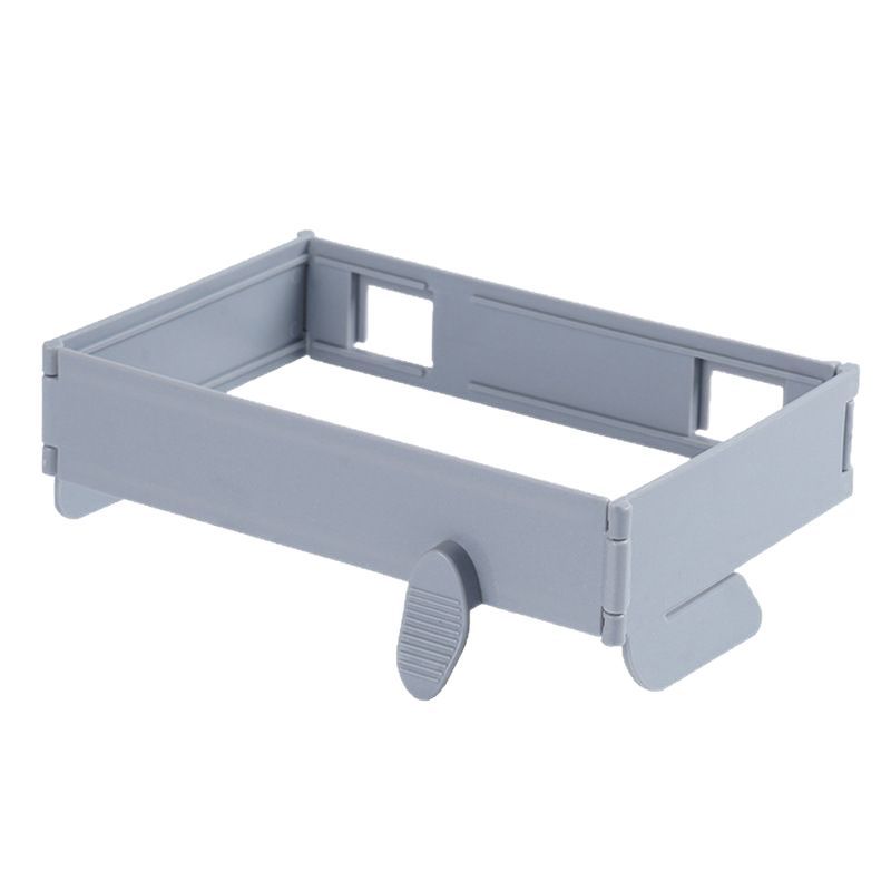 

Foldable trash bag holder household cabinet wall-mounted plastic bag hanger kitchen bathroom storage rack garbage bag bracket сірий