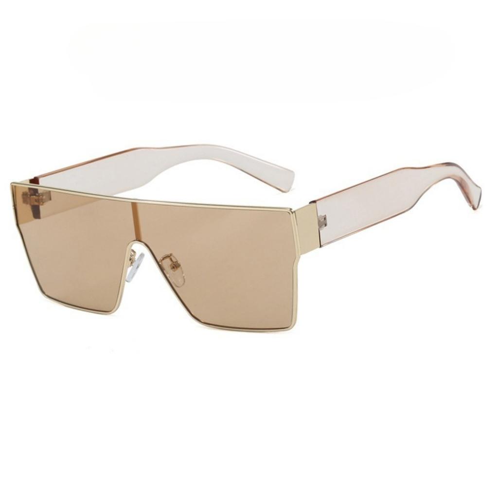 Retro Square Sunglasses Men Women  Luxury Brand Designer One Piece Decoration Sunglasses Men Travel Glasses