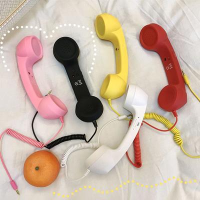 Mobile Phone Receiver Retro 3.5MM Phone Handset with Adjustable Volume And Microphone Mobile Accessory