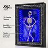 Dark Style Home Decor LED Dancing Skeleton Frame Decor, Glowing Spooky Night Light for Decorative Picture Holder Desk Shelf, Halloween Party