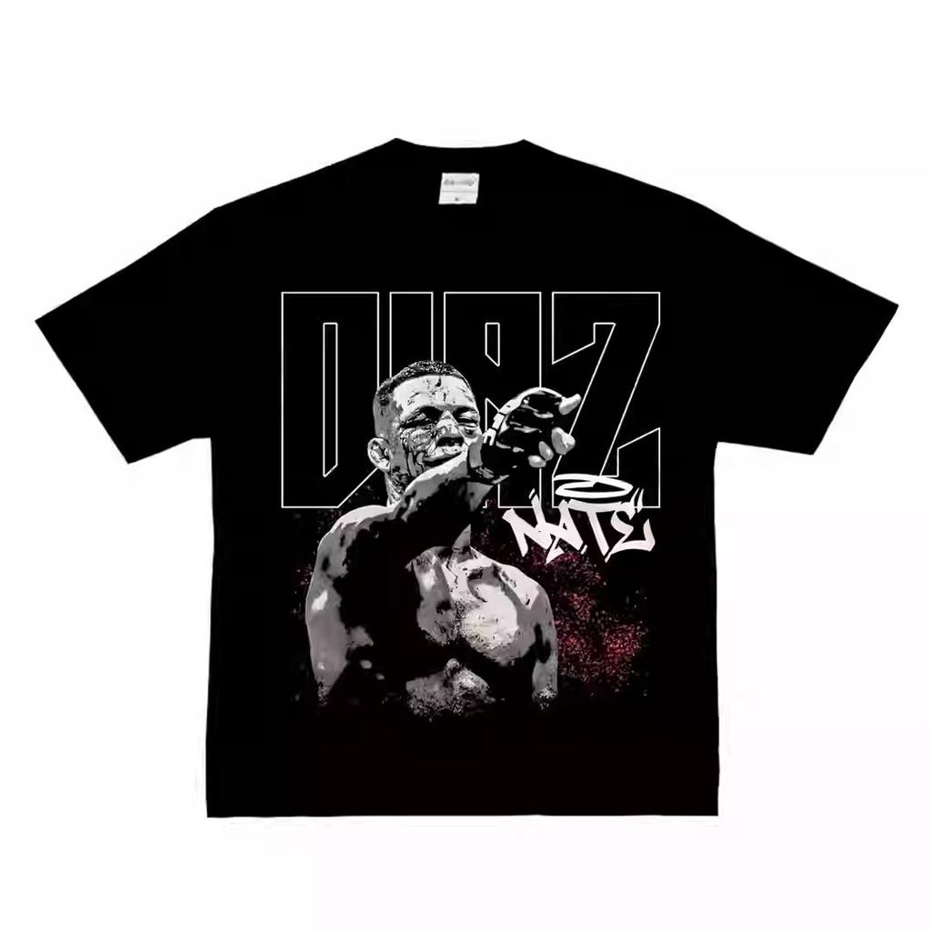Mixed Martial Arts Diaz Chimaev Poirier Printed Summer Short Sleeve TShirt Mens and Womens Casual Large MMA Lovers Top