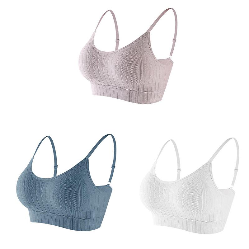 Push-up BH för kvinnor Elastisk Samla BH Matchande Underkläder Sömlös BH Trådlös Enfärgad Förtjockning Underkläder