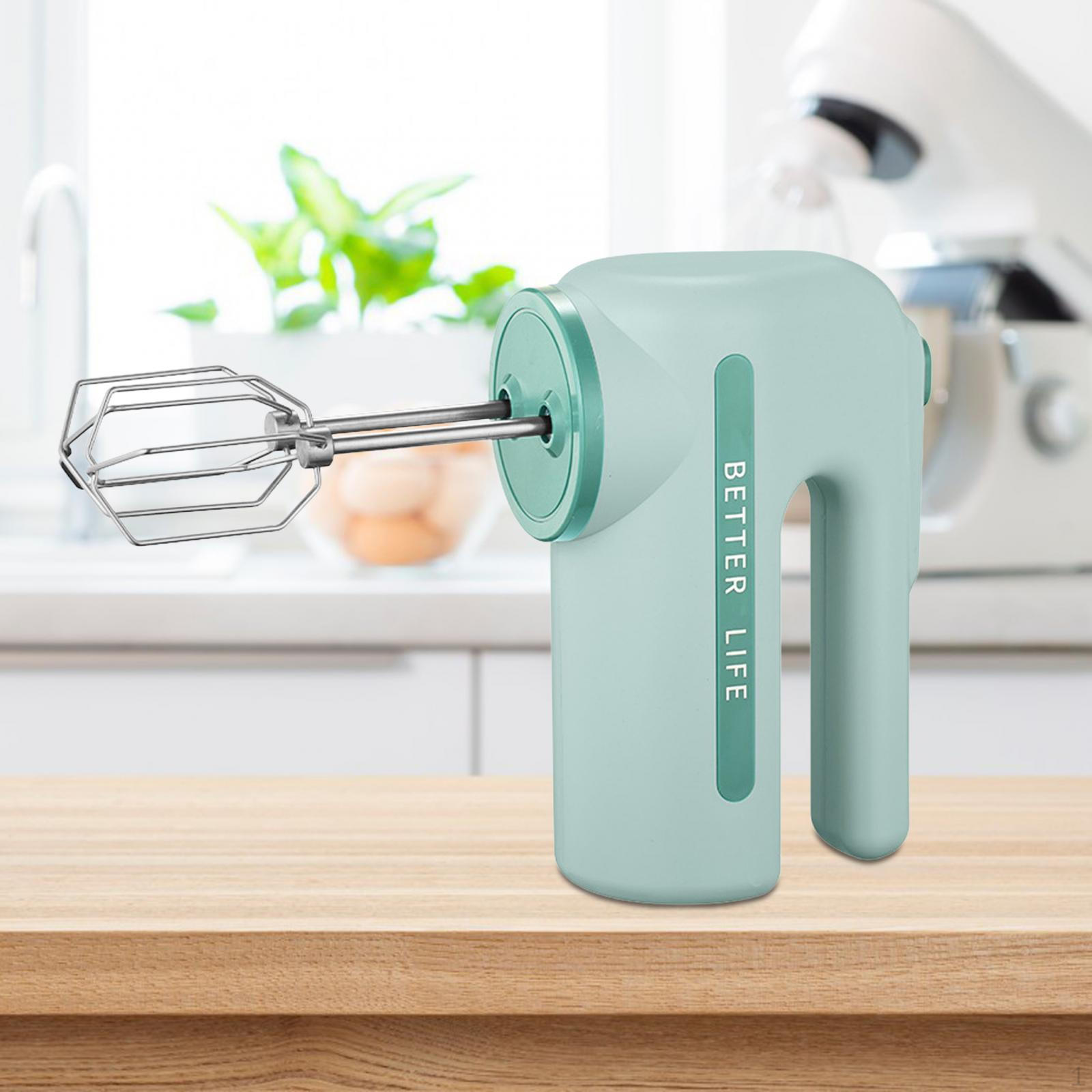 

Электрический ручной вспениватель молока, венчик для яиц, ручной кухонный миксер для взбивания еды зелёный