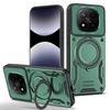 360°Rotating Metal Bracket Magnetic Wireless Charging Armor Phone Case For Xiaomi Redmi Note 14 14S 13 Pro 15 15C 14C Back Cover
