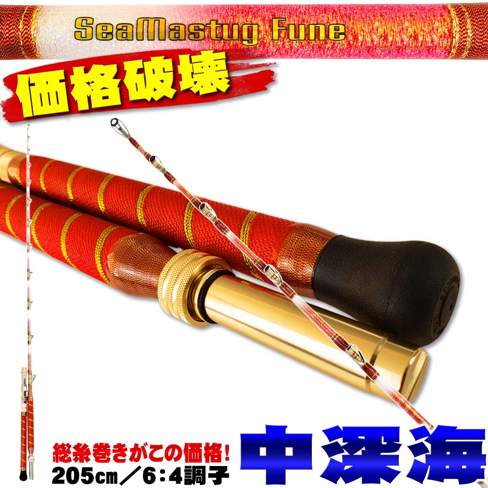 Cage fishing gear For blue fish and redfish 6:4 tone Full line winding boat rod Seama stag boat R64 205S (No. 40-120)  205M (No. 60-150)  205MH (No.