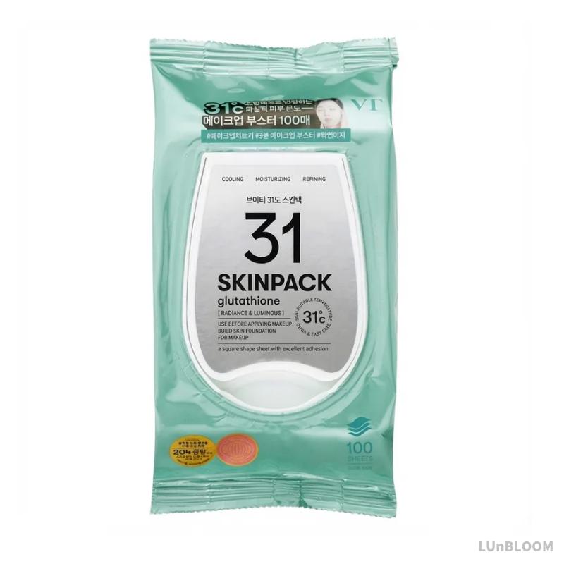 VT Cosmetics Mild 31° Skin Pack 100 Sheets (+Free gift)